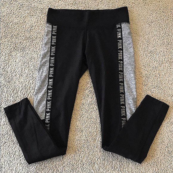 🆕🔥PINK BY VS WARM&COZY ULTIMATE LEGGINGS BLACK&GRAY VERY SOFT&SILKY FEEL NWOT - Picture 5 of 8